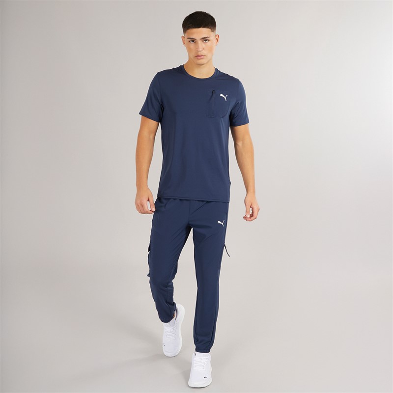 Puma Mens Puma Flex Tech Woven Cargo Pants Club Navy