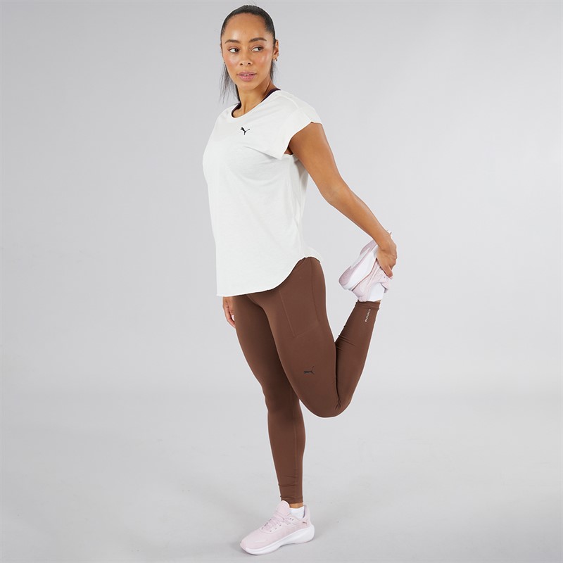 Puma Womens Studio Foundations T-Shirt Vapor Grey