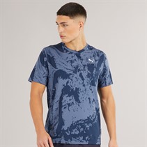 Puma Mens Puma Flex Tech Graphic T-Shirt Club Navy