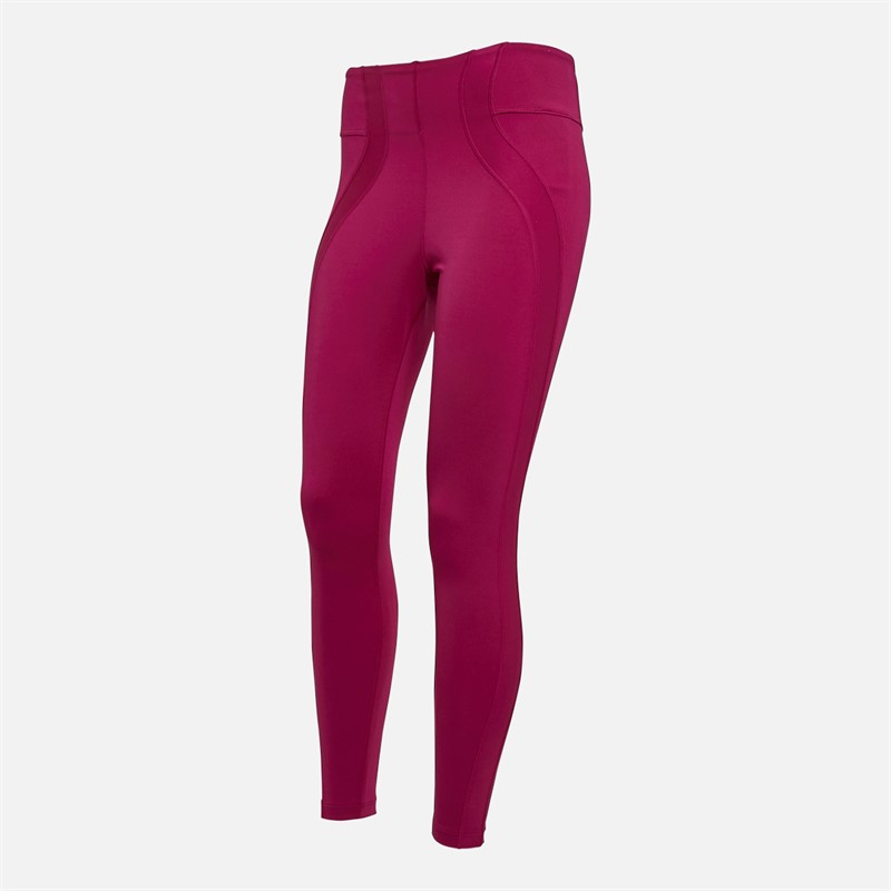 Puma Womens Studio Cloudspun Rib High-Waist Tight Leggings Magenta