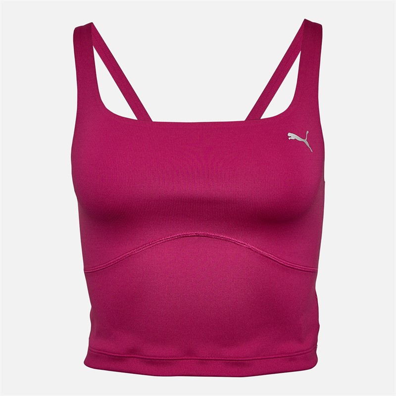 Puma Womens Studio Cloudspun Rib Short Tank Magenta