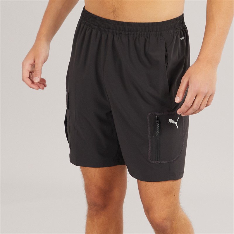 Puma Mens Tech Training 7 Woven Cargo Shorts Puma Black