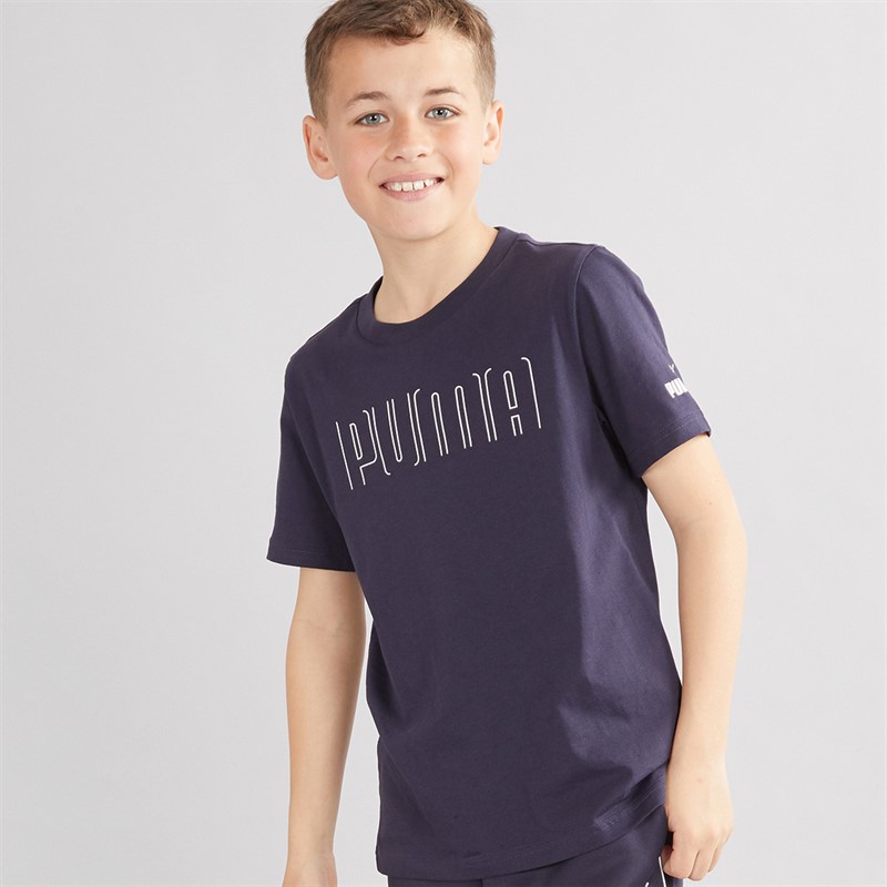 Puma Junior Boys Puma Sport Graphic T-Shirt Puma Navy