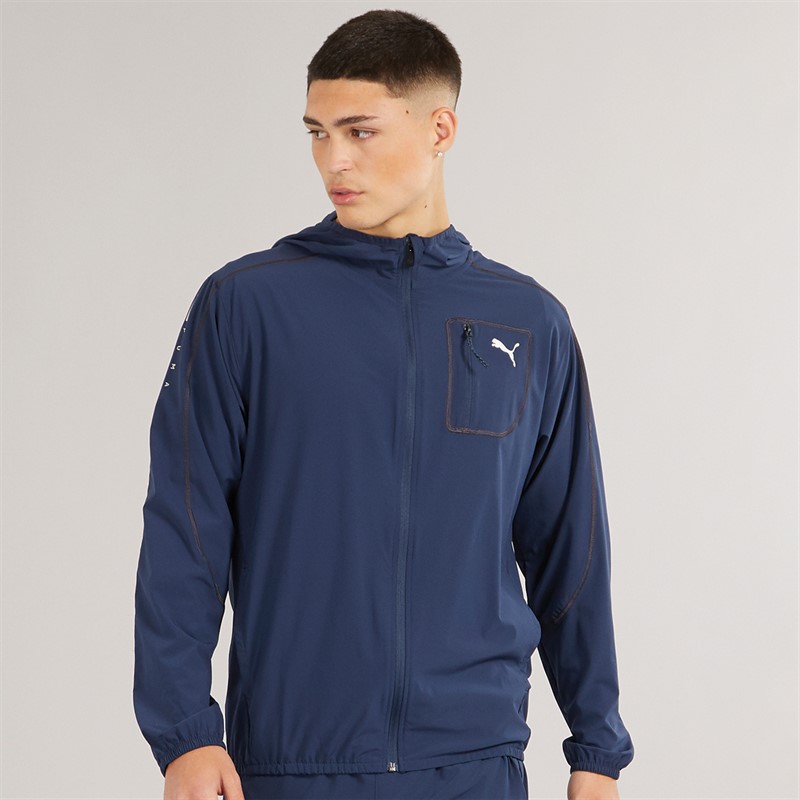 Puma Mens Puma Flex Tech Woven Jacket Club Navy