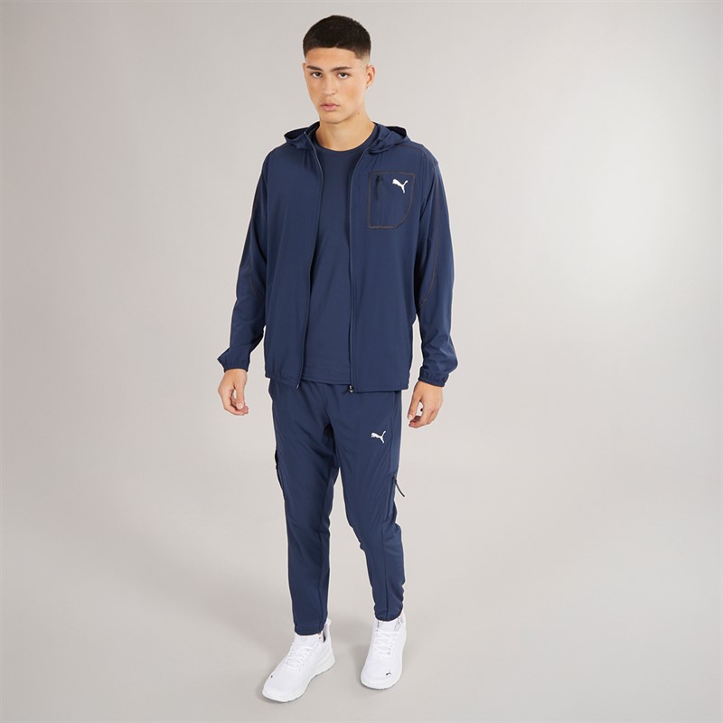 Puma Mens Puma Flex Tech Woven Jacket Club Navy