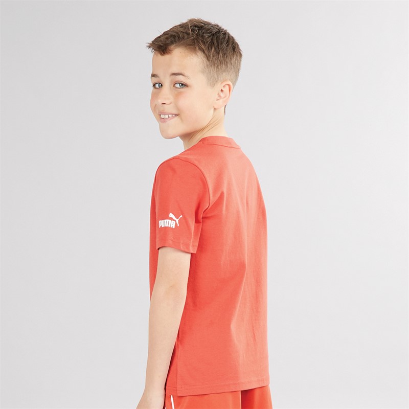 Puma Junior Boys Puma Sport Graphic T-Shirt Red Fire