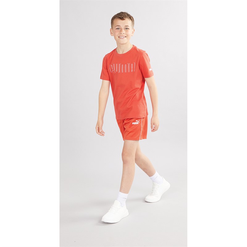 Puma Junior Boys Puma Sport Graphic T-Shirt Red Fire