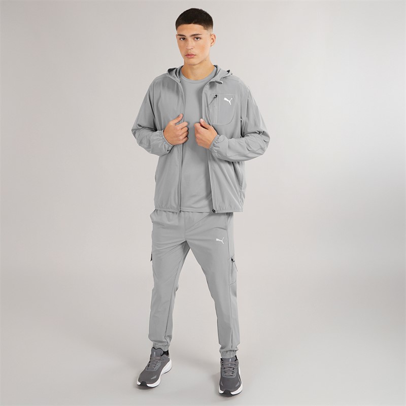 Puma Mens Puma Flex Tech Woven Jacket Stormy Slate