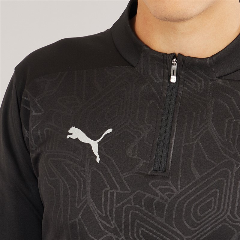 Puma Mens Teamfinal Warmcell Thermal 1/4 Training Top Puma Black
