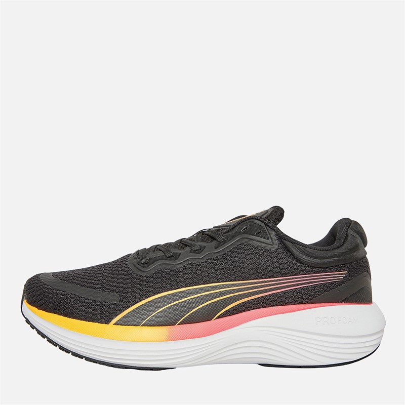Puma Mens Scend Pro Profoam Neutral Running Shoes Black/Sunstream - Size 5
