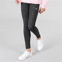 Puma Junior Girls Train Favorite Tights Puma Black/All Over Print