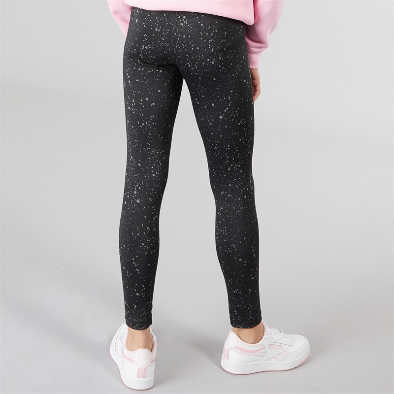 Puma Junior Girls Train Favorite Tights Puma Black/All Over Print