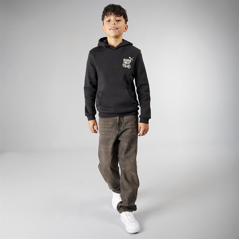 Puma Junior Boys Essentials+ Mid 90s Hoodie Puma Black