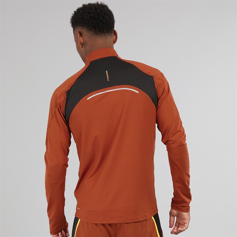 Puma Mens Run Cloudspun 1/4 Zip Running Top Mars Red