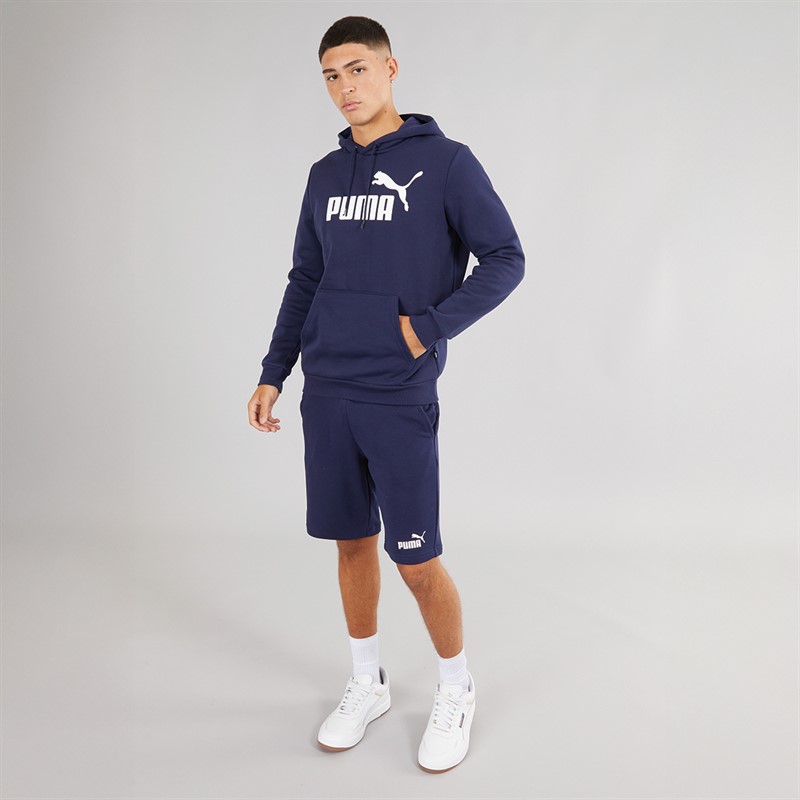 Puma Mens Essentials Logo Fleece Shorts Peacoat