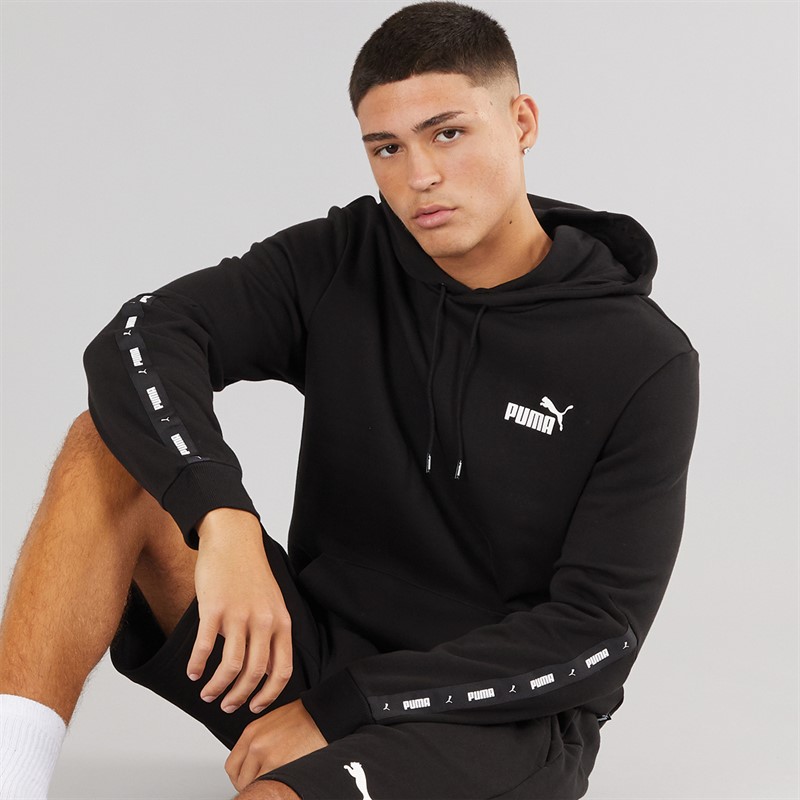 Puma Mens Essentials+ Tape Hoodie Puma Black - Size XL