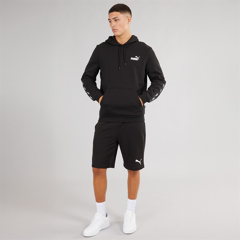 Puma Mens Essentials+ Tape Hoodie Puma Black