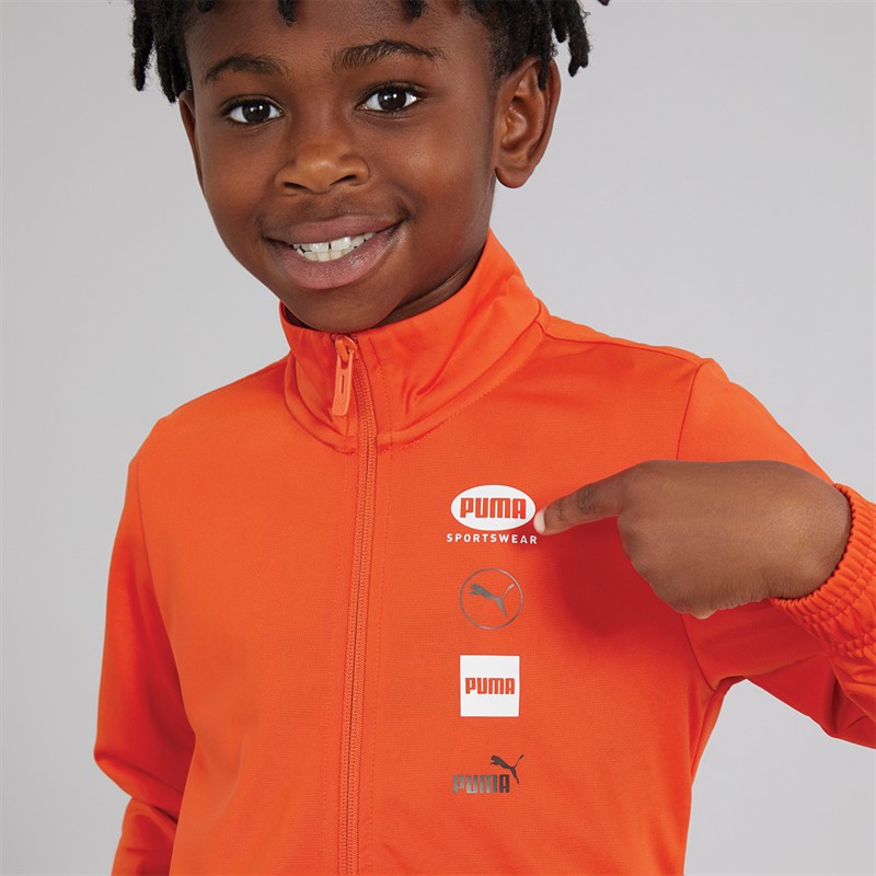 Puma Junior Boys Power Graphic Poly Tracksuit Redmazing