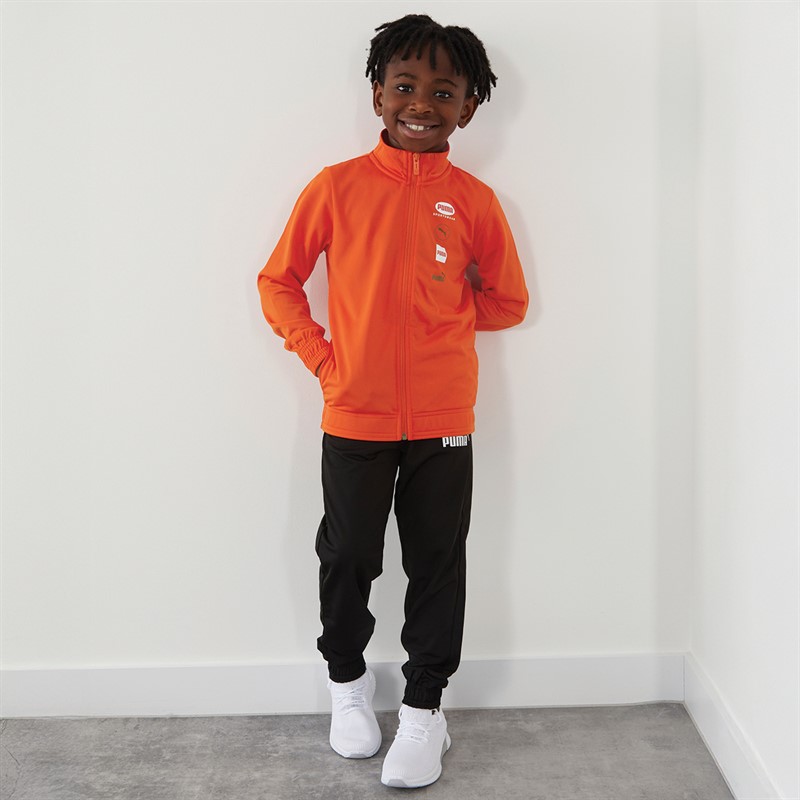 Puma Junior Boys Power Graphic Poly Tracksuit Redmazing