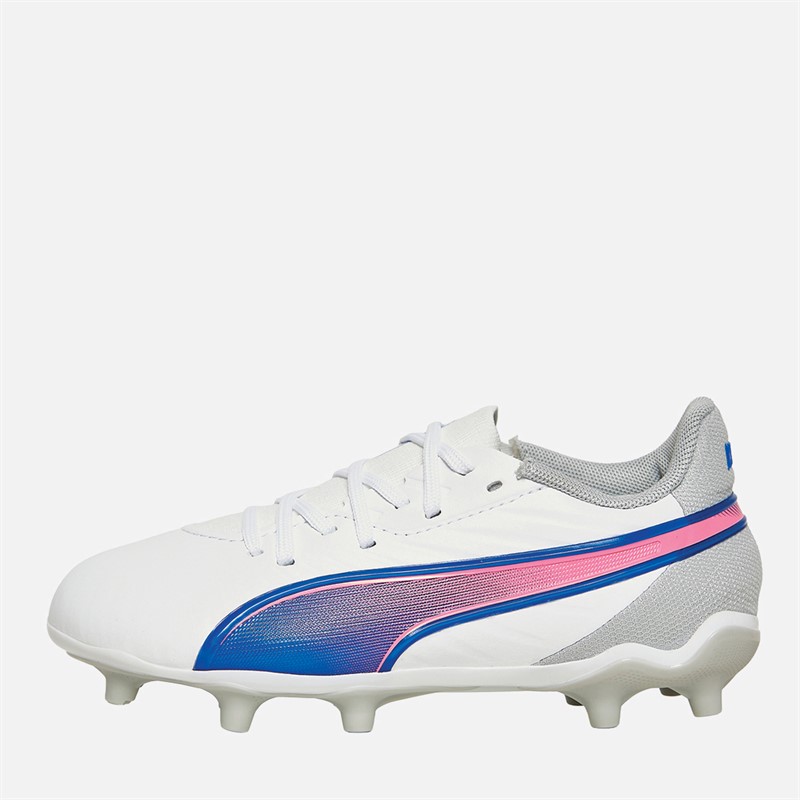 Puma Junior King Match FG/AG Firm/Artificial Ground Football Boots Puma White