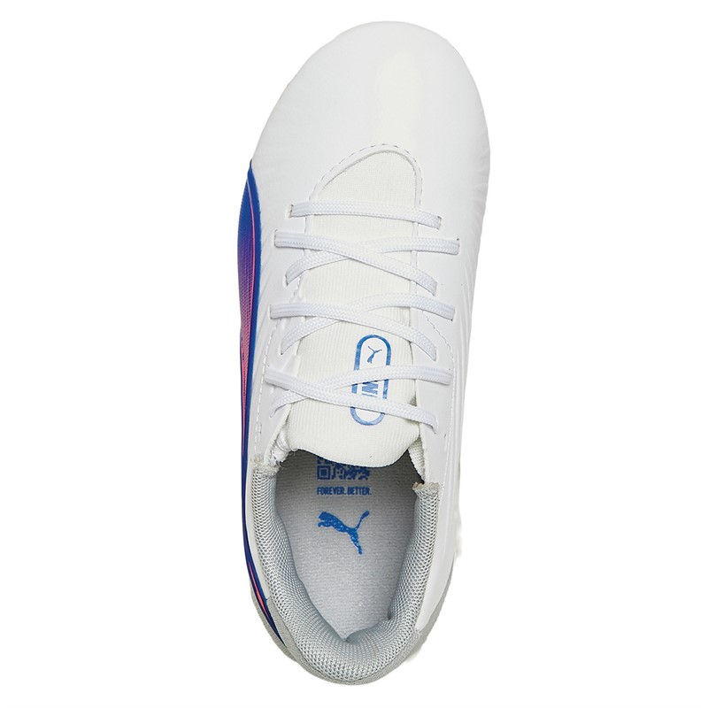 Puma Junior King Match FG/AG Firm/Artificial Ground Football Boots Puma White