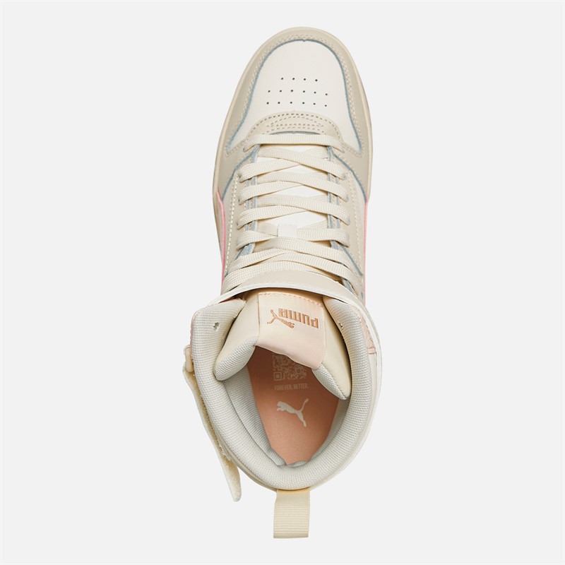 Puma Mens Rebound Game Trainers Snow/Pink Frosted/Ivory