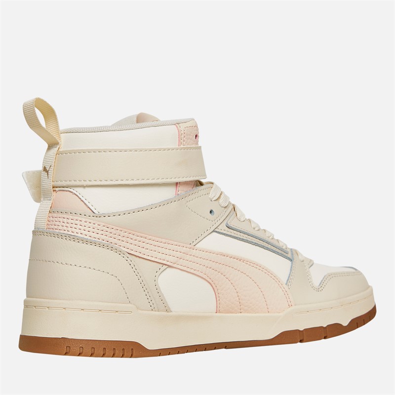 Puma Mens Rebound Game Trainers Snow/Pink Frosted/Ivory
