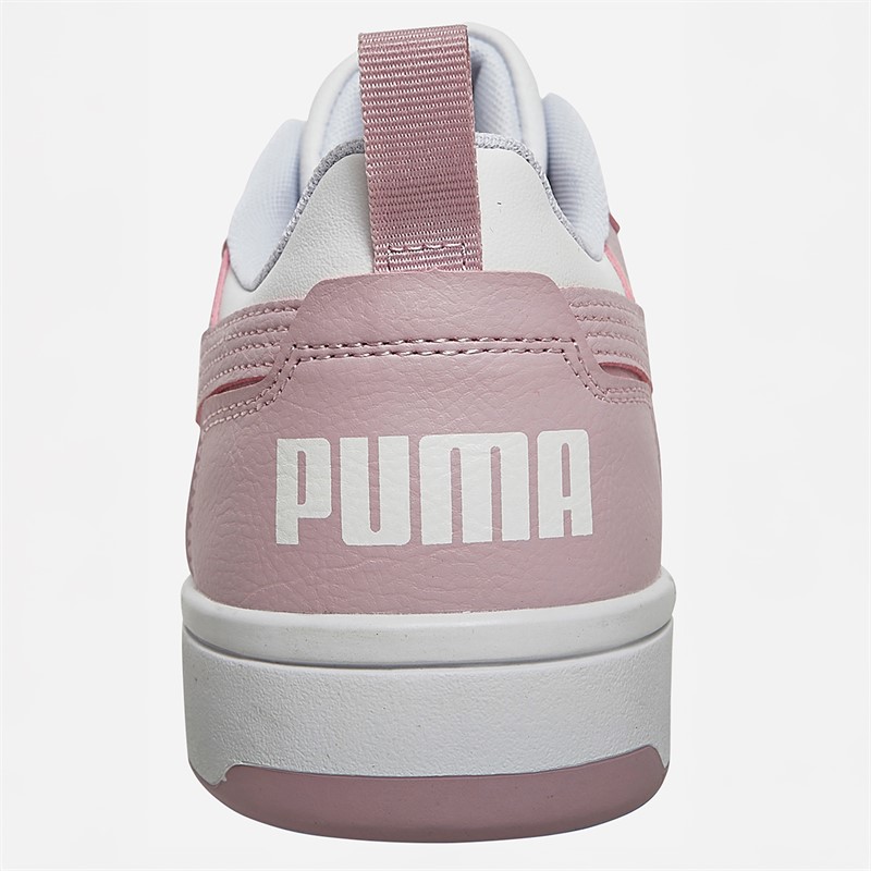 Puma Womens Rebound V6 Low Trainers White/Rose