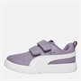 Puma Girls Courtflex V3 V Trainers White/Plum