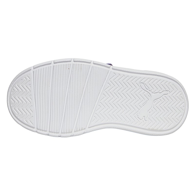 Puma Girls Courtflex V3 V Trainers White/Plum