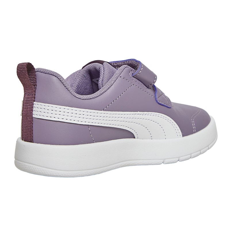 Puma Girls Courtflex V3 V Trainers White/Plum