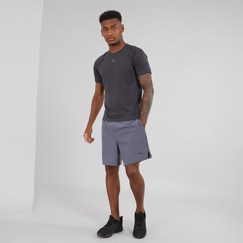 Puma Mens Energy 7 Inch Stretch Woven Training Shorts Galactic Gray