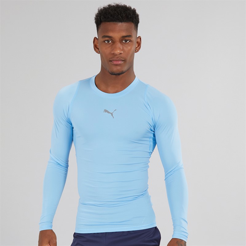 Puma Mens TS Puma Exo-Adapt Long Sleeve Training Top Light Blue