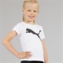 Puma Junior Girls Active Cat Logo T-Shirt Puma White