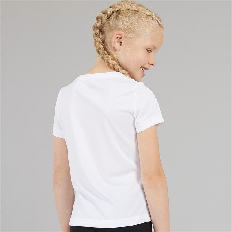 Puma Junior Girls Active Cat Logo T-Shirt Puma White