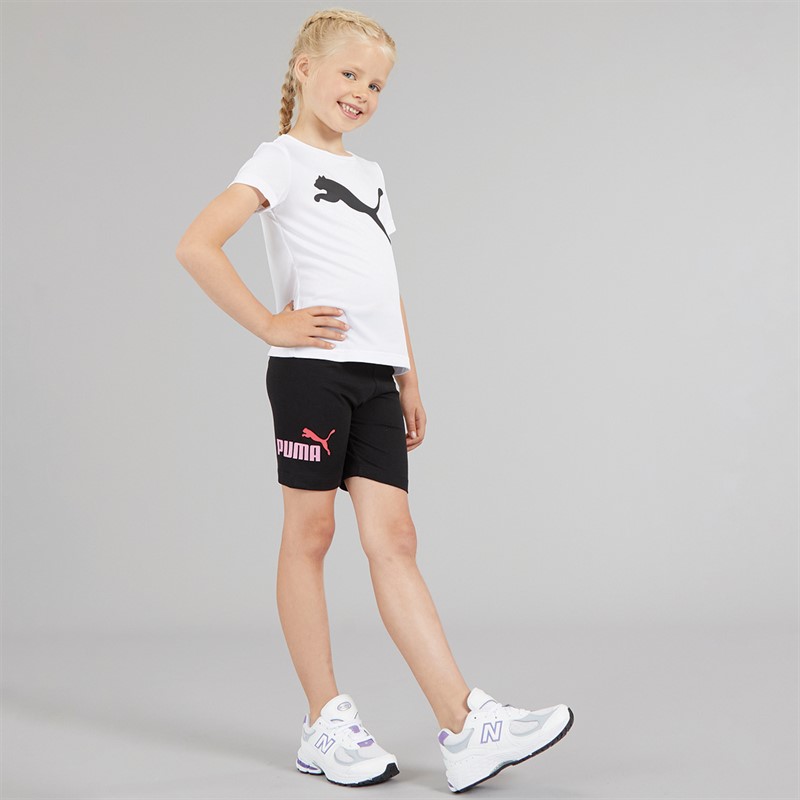 Puma Junior Girls Active Cat Logo T-Shirt Puma White