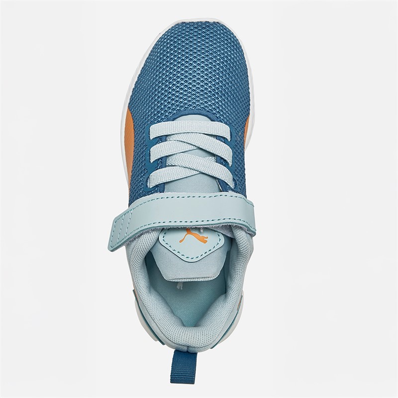 Puma Kids Flyer Runner V Trainers Blue/Orange