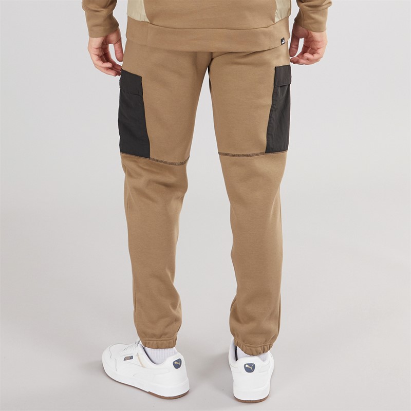 Puma Mens Classics Utility Cargo Sweatpants Chocolate