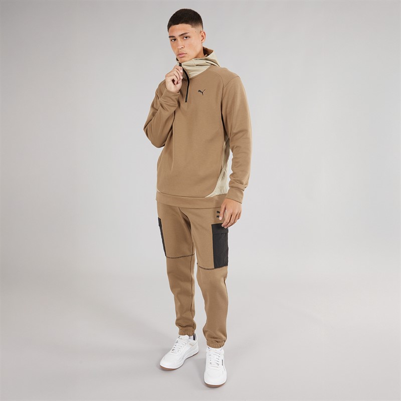 Puma Mens Classics Utility Cargo Sweatpants Chocolate