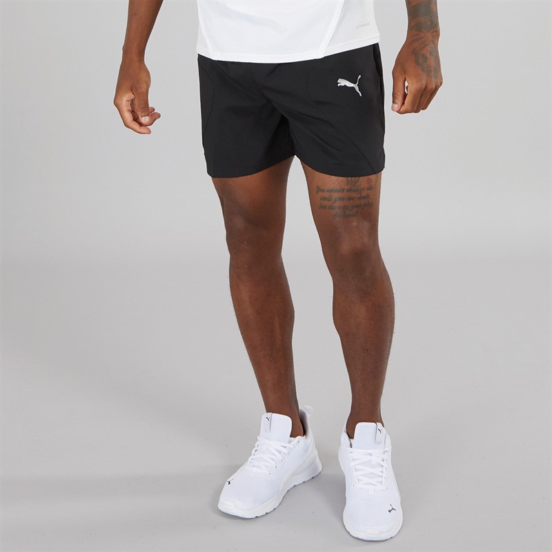 Puma Mens Run Favorite Woven 5 Inch Session Running Shorts Puma Black - Size XXL