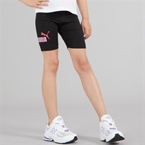 Puma Girls Essentials Logo Short Tights Black/Mauve