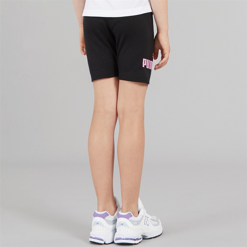 Puma Girls Essentials Logo Short Tights Black/Mauve