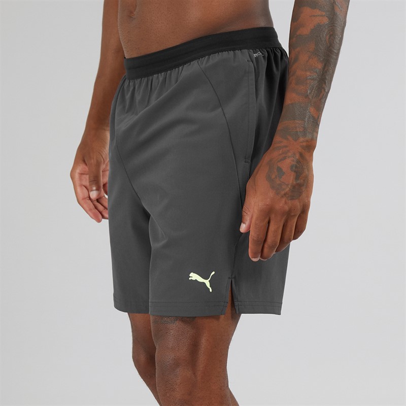 Puma Mens Energy 7 Inch Stretch Woven Training Shorts Grey/Green