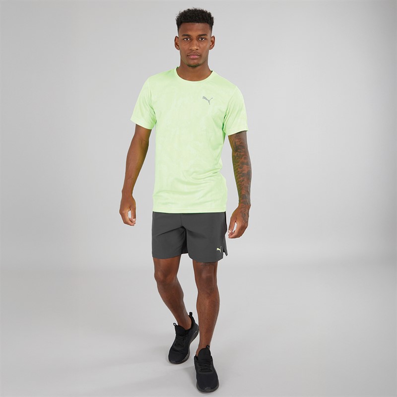 Puma Mens Energy 7 Inch Stretch Woven Training Shorts Grey/Green