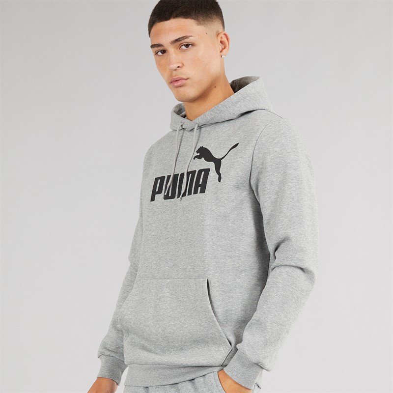 Puma Mens Essentials Big Logo Hoodie Medium Grey Heather