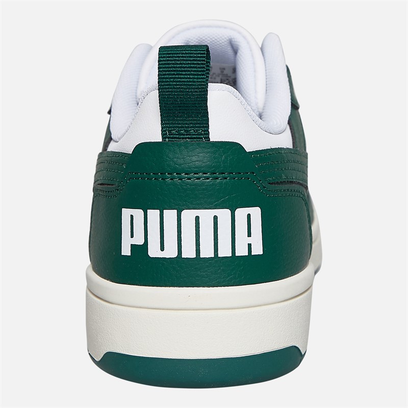 Puma Mens Rebound V6 Low Trainers Myrtle/White