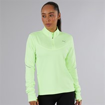 Puma Womens Run Grid Fleece 1/2 Zip Fizzy Apple