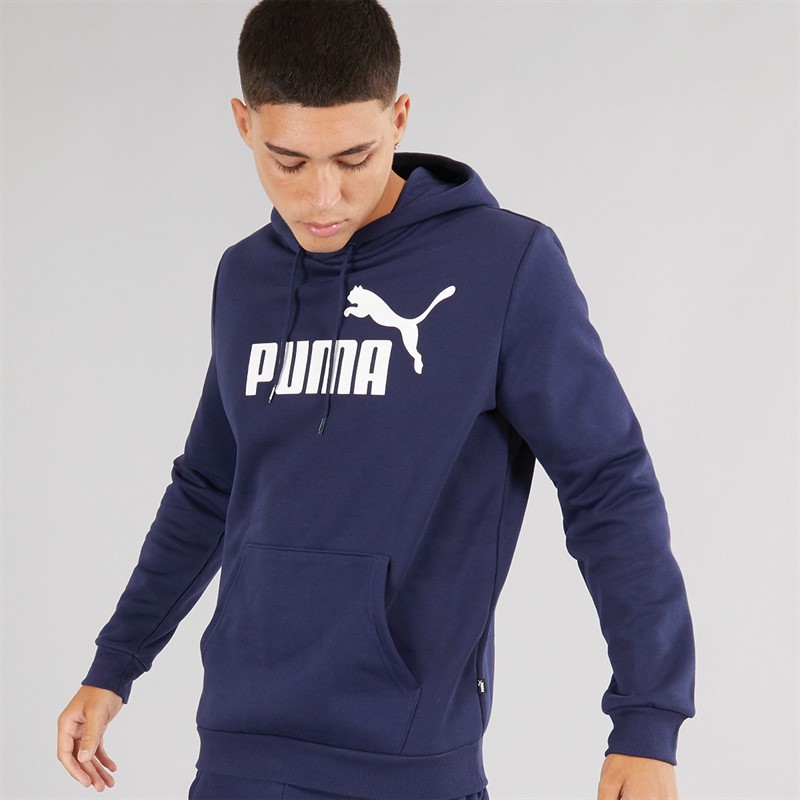 Puma Mens Essentials Big Logo Hoodie Peacoat - Size M