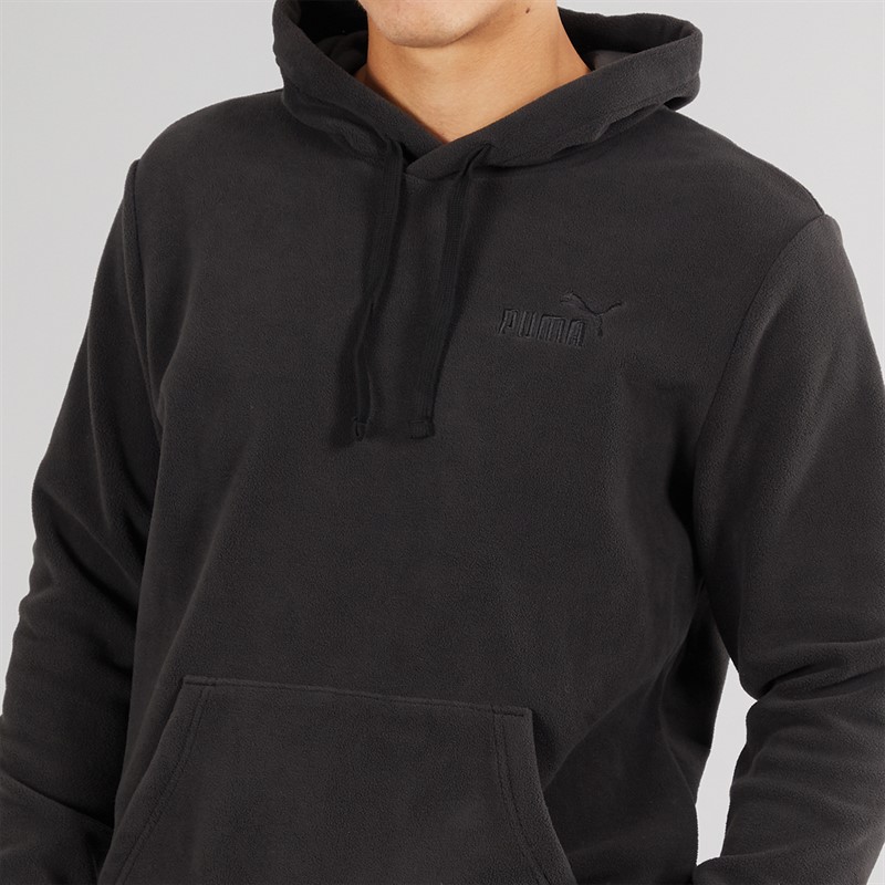 Puma Mens Essentials Elevated Polarfleece Hoodie Puma Black