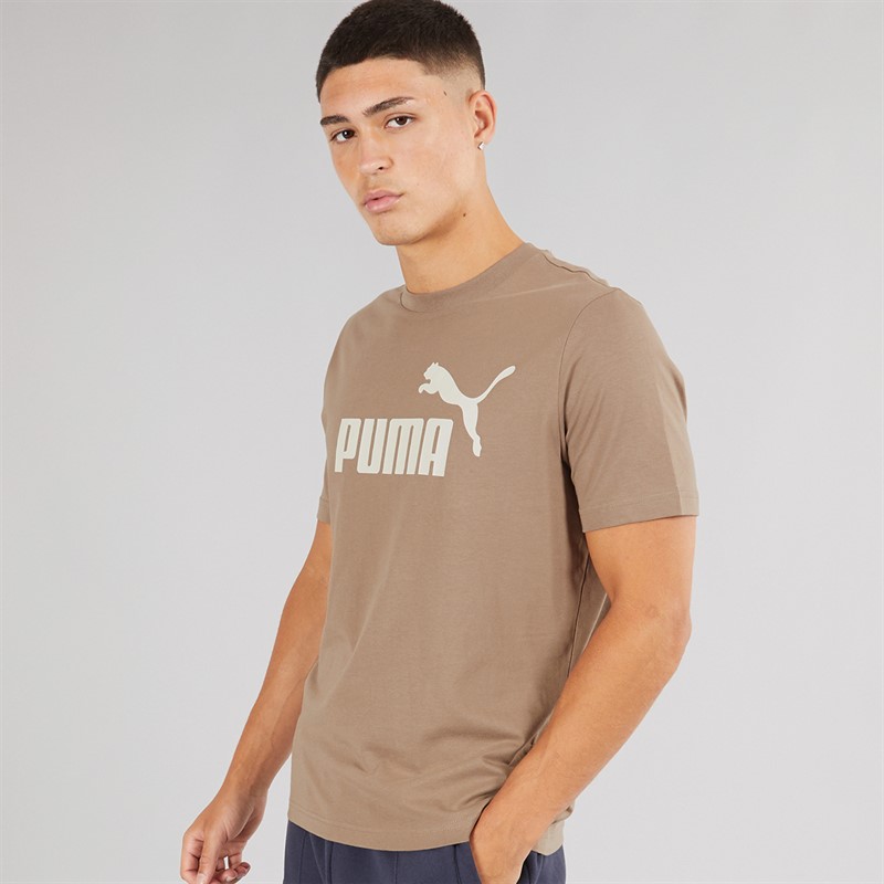 Puma Mens Essentials No. 1 Logo T-Shirt Totally Taupe